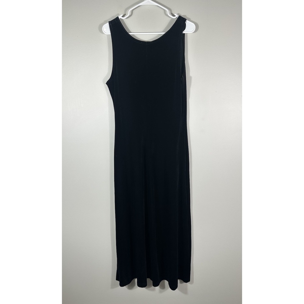VTG Ronni Nicole Dress Womens 12 Black Velvet Sleeveless Witchy 90s Goth - Picture 2 of 7